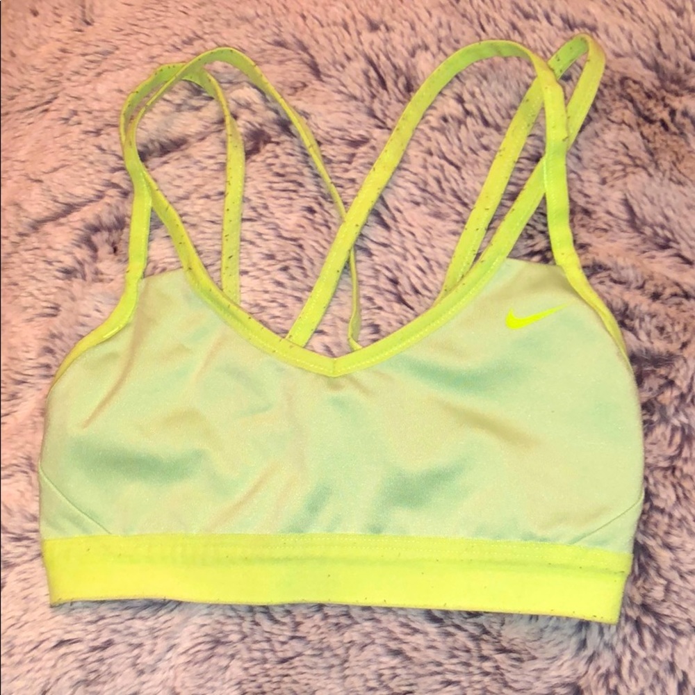 Green Nike sports bra